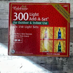 Celebrate the Season 300 Holiday Christmas Multi Color String Lights